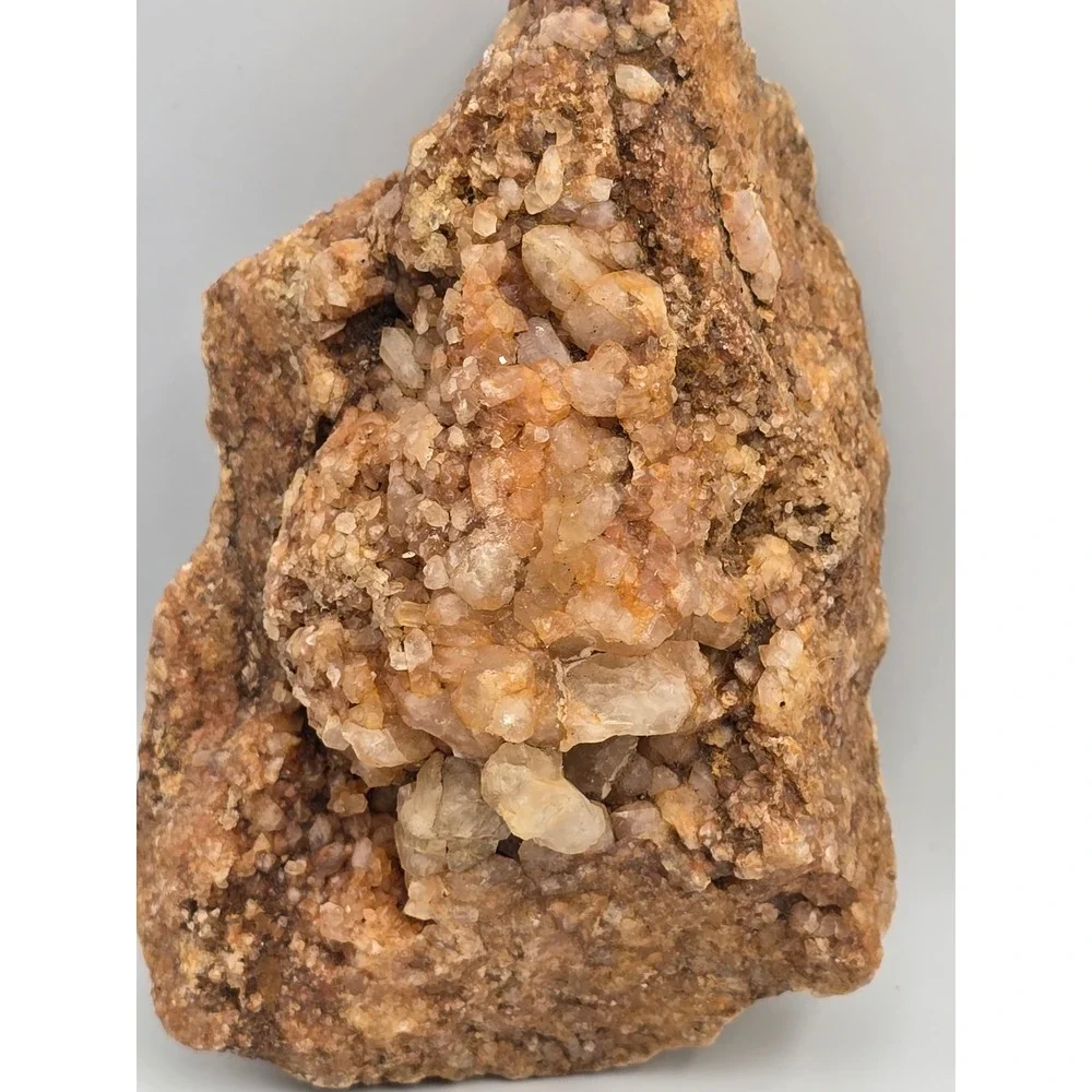 Natural Quartz Geode Crystal Lot‎ 6pc Tan White Good Raw Mineral Specimen